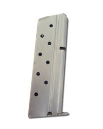 8-round stainless steel magazine, compact, 9mm