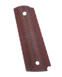 G10 Red & Black 1911 Grips