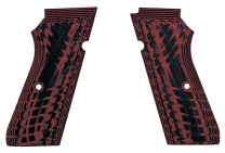 KDS9c Grips, High Textured - Dark Red/Black