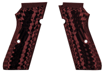 KDS9c Grips, Very High Textured - Dark Red/Black